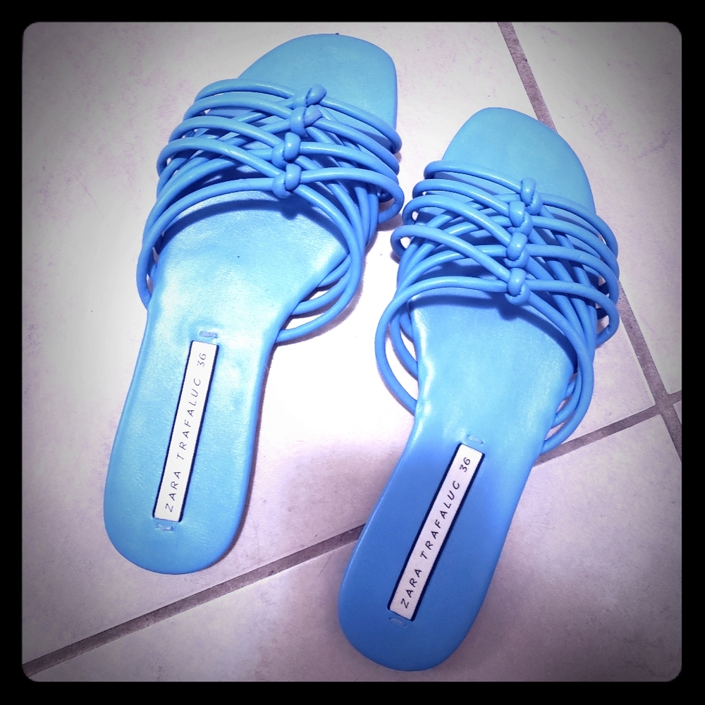 Zara blue sandals